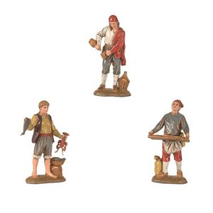 3 Neapolitan subjects Medium 12 for Nativity Scene in 1:15 Scale