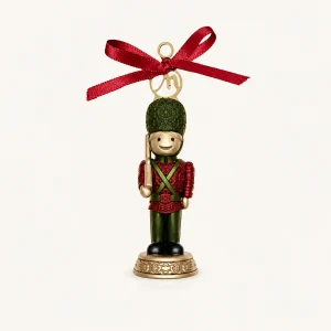 Addobbo per Albero Arthur Kingsley Oro Rosso e Verde Dipinto a Mano