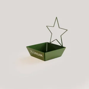 Svuotatasche M-Dream in metallo vasca trapezoidale colore verde bosco opaco