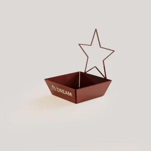 Svuotatasche M-Dream in metallo vasca trapezoidale colore bordeaux opaco