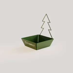 Svuotatasche M-Family in metallo vasca trapezoidale colore verde bosco opaco