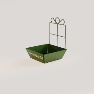 Svuotatasche M-Kindness in metallo vasca trapezoidale colore verde bosco opaco