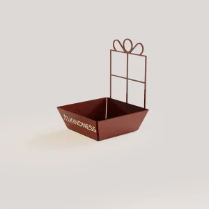 Svuotatasche M-Kindness in metallo vasca trapezoidale colore bordeaux opaco
