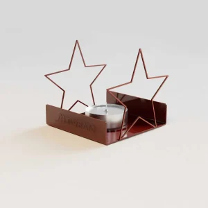 Portatealight M-Dream in metallo colore bordeaux opaco