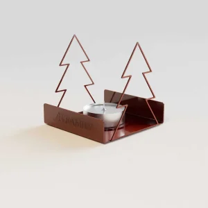 Portatealight M-Family in metallo colore bordeaux opaco