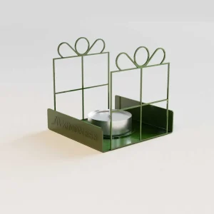 Portatelight M-Kindness in metallo colore verde bosco opaco