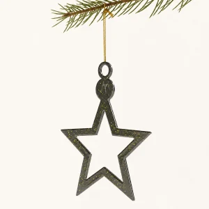Addobbo albero linea M-Dream in metallo colore antracite glitter oro