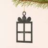 Addobbo albero linea M-Kindness in metallo colore antracite glitter oro