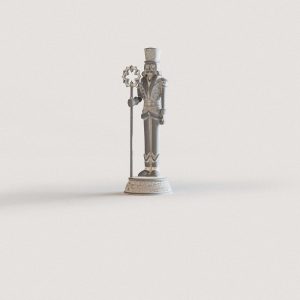 Nussknacker-Ornament 14 cm verziert mit Statueneffekt