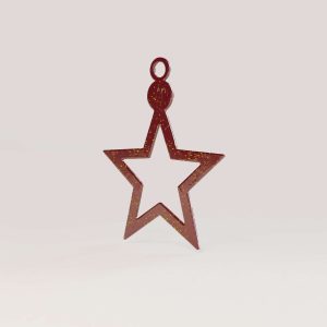 M-Dream Line Baumschmuck in burgunderroter goldener Glitzermetallfarbe