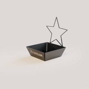 M-Dream Metall Dienertablett trapezförmig matt anthrazit Farbe