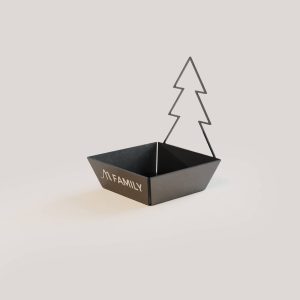 M-Family Metall Dienertablett trapezförmig matt anthrazit Farbe