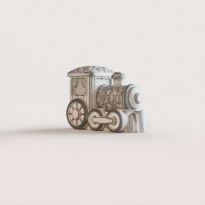 Ornement de train de locomotive de Merano décoré d’un effet de statue