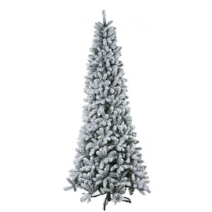 Albero di Natale Slim Innevato Monte Cimone 210 cm artificiale realistico Moranduzzo