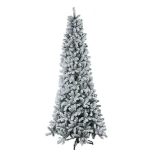 Albero di Natale Slim Innevato Abete Monte Cimone Real Touch h 210 cm ø 78 cm