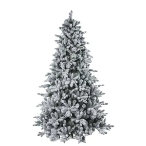 Albero di Natale Abete Cristallo Innevato Real Touch h 180 cm ø 127 cm