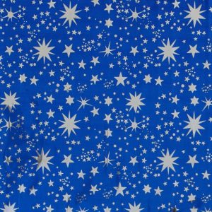 Rouleau 100x70 cm Étoiles Bleues Argentées pour Crèche