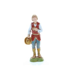 Uomo con Cappello Mano Sinistra Standard 10 Stile Napoletano per Presepi in Scala 1:20