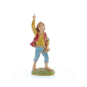 Bimbo con Dito in Alto Standard 10 Stile Napoletano per Presepi in Scala 1:20