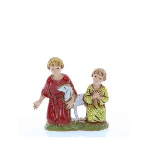 Bimbi con Pecora Standard 10 Stile Napoletano per Presepi in Scala 1:20