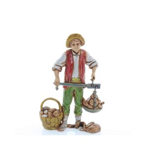 Fruttivendolo con Bilancia Standard 10 Stile Napoletano per Presepi in Scala 1:20