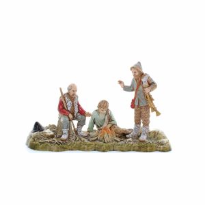 Gruppo Uomini al Fuoco Standard 10 Stile Napoletano per Presepi in Scala 1:20
