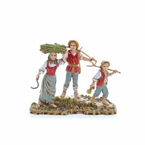 Gruppo Famiglia Contadina Standard 10 Stile Napoletano per Presepi in Scala 1:20