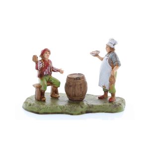 Scena Osteria Mini 6 Napoletano per Presepi in Scala 1:32