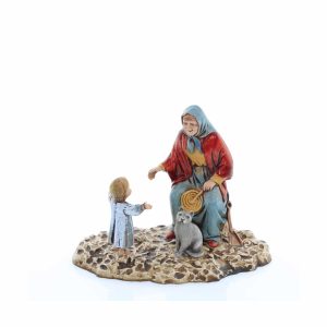 Vecchia con Bimbo Standard 10 Stile Napoletano per Presepi in Scala 1:20