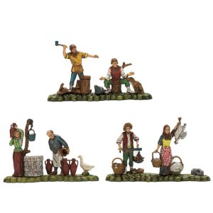 Ensemble complet de 3 Standard 10 pour crèche à l’échelle 1:20