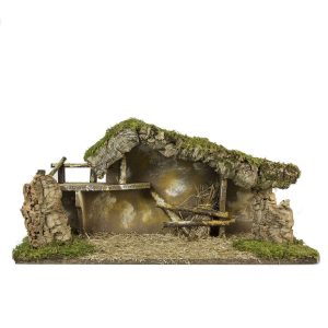 Capanna con Tetto Spiovente per Presepe 64x30x40 cm
