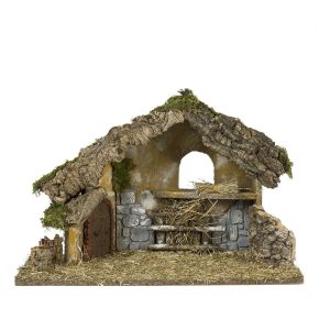 Capanna con Porta ad Arco per Presepe 50x22,5x32 cm
