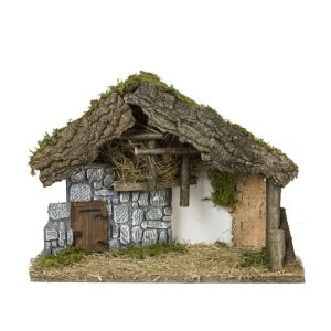 Cabane avec grange 38.5x19x28 à l’échelle 1:20 pour statues cm 10/11