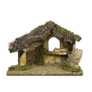 Cabane avec Porte et Fenêtre 36x18x24 à l’échelle 1:20 pour Statues cm 10