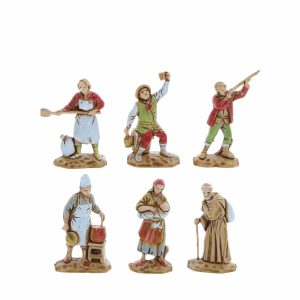Set 6 Soggetti Napoletani Micro 3.5 per Presepi in Scala 1:50