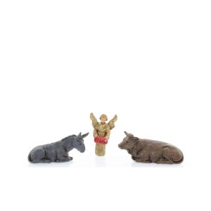 Set Bue Asino e Gloria Micro 3.5 per Presepi in Scala 1:50