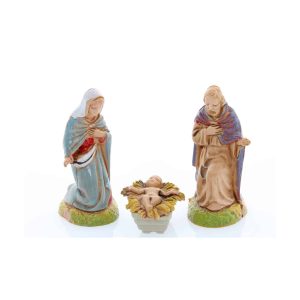 Set Natività 3 Soggetti Mini 6 Napoletano per Presepi in Scala 1:22