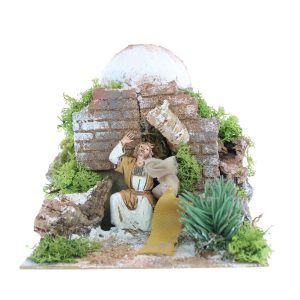 Venditore di Tappeti che Mostra il Tappeto Animato 220V per Presepi Scala 1:20