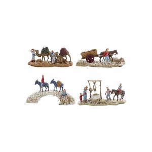 Set 4 gruppi di soggetti Mini 6 per Presepi in Scala 1:32