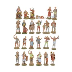 Set 24 Pastori Mini 6 Napoletano per Presepi in Scala 1:32
