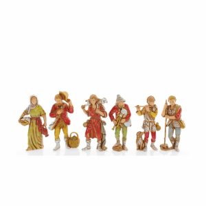 Set 6 Pastori Compact 8 per Presepi in Scala 1:22