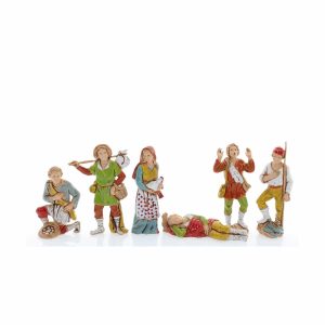 Set 6 Pastori Compact 8 per Presepi in Scala 1:22