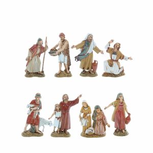 Set Pastori 8 Soggetti Standard 10 Stile Arabo per Presepe in Scala 1:20