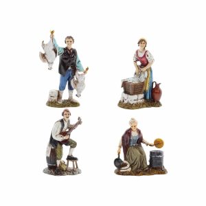 Set 4 Mestieri Medio 12 per Presepe in Scala 1:15