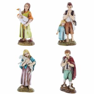 Set 4 fanciulli Medio 12 per Presepe in Scala 1:15