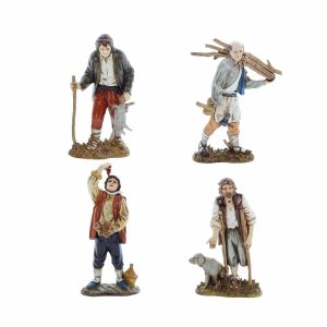4 soggetti napoletani Medio 12 per Presepe in Scala 1:15