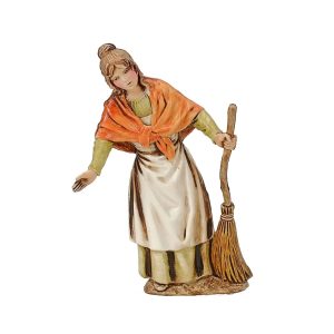 Mujer con Escoba Standard 10 Estilo Napolitano para Belenes a escala 1:20
