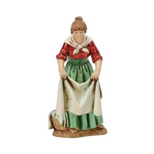 Mujer colocando Standard 10 estilo napolitano para belenes en escala 1:20