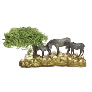 Gruppo Asini Compact 8 per Presepi in Scala 1:32