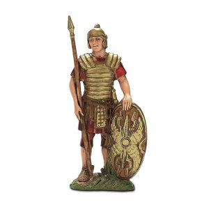 Soldato con Scudo Ovale Standard 10 Stile Napoletano per Presepi in Scala 1:20